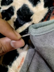 Gray Zip-Up Hoodie For Gym,Tracking, etc