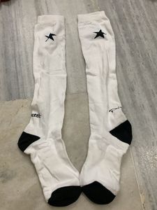 White Socks with Black Star Detail