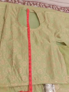 Beautiful Green Brocade rajputi parcha poshak
