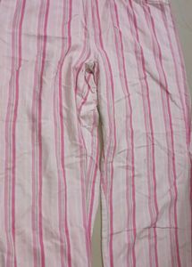 Pink Striped Pajama Pants