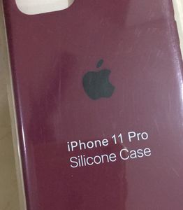 IPhone 11Pro Silicone Cover Case Maroon Wine Colour