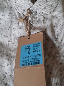 While Cotton Shirt With Tag