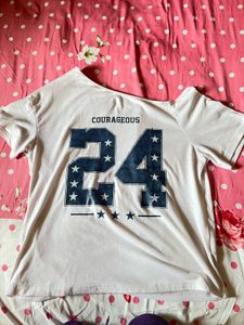 White "Courageous 24" Graphic T-Shirt