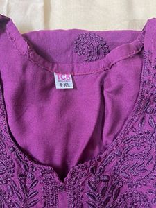 Purple Embroidered Kurta