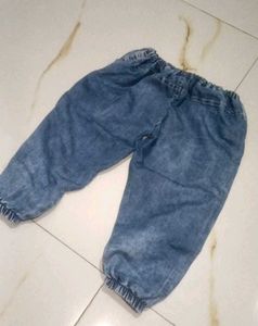 Cute Truck Denim Joggers for Kids