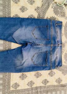 Distressed Blue Skinny Jeans