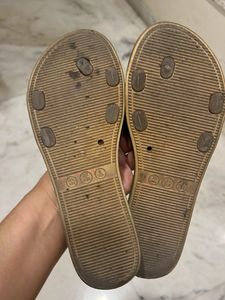 Stylish Golden Flat Sandals size  5