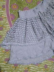 Light Blue Textured Skirt