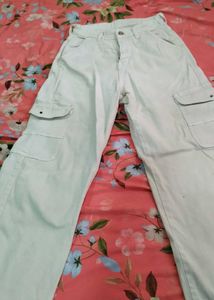 Cream Cargo Pants