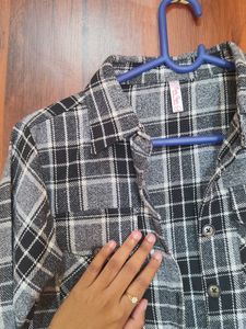 Checkered Cropped Shirt