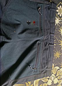 Men's Blue Patchwork Cargo Pants