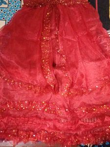 Beautiful Red Embellished Lehenga Choli