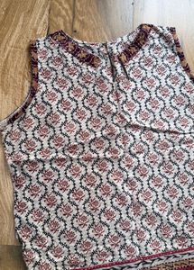 Boho Print Sleeveless Blouse