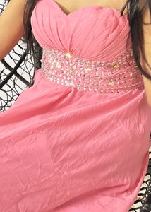 Elegant Pink Embellished Gown