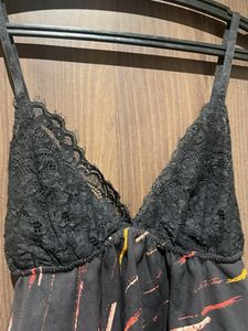 Chic Lace &amp; Print Camisole Top