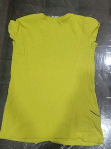 Combo of cotton top and polyester skirt