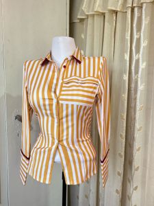 Chic Striped Button-Up Shirt