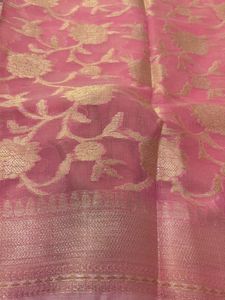 beautiful pink saree festive wear