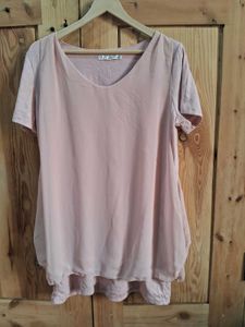 Elegant Pink Layered Tunic Top
