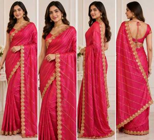 😱 party wear 💞 pink dulhan gorgeous saree 😱