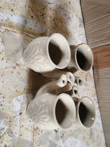 Unique Ceramic Plant Holders Set