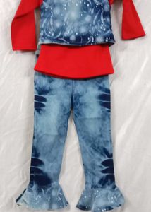 Stylish Denim &amp; Red Outfit