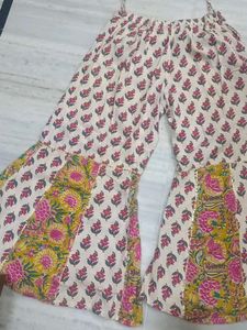 Floral Print Palazzo sharara with shirt duppta set