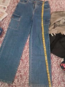 Classic Blue Cargo Jeans