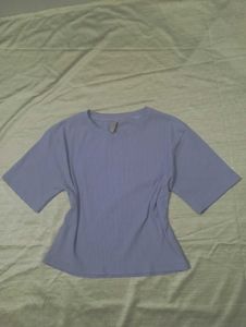 Simple Lavender Ribbed Top
