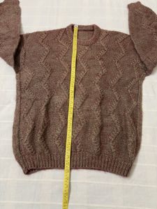 Unisex Handmade Brown Wool Sweater