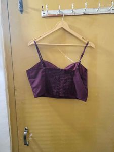 Elegant Purple Crop Top