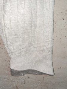 White Cable Knit Cardigan Sweater