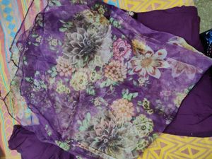 Elegant Embroidered Purple Kurta