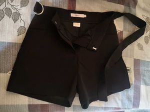 Stylish Black Belted Formal Shorts
