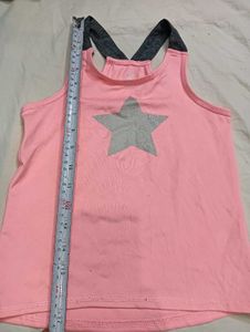Cute Pink 💙Tank Top with Star