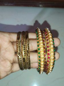 Beautiful Gold Tone Bangles Set