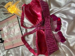 Sparkling Pink Beaded Bra Top