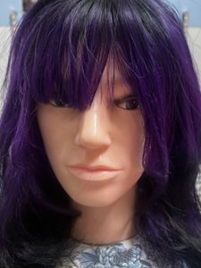Purple and black ombre cosplay wig