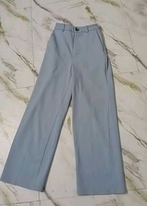 Light Blue Wide Leg Trousers