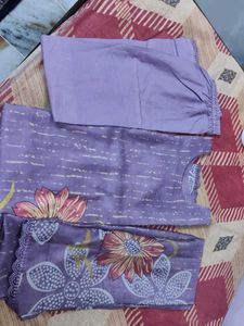Purple Floral Kurta Set