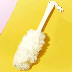 LOOFAH BACK SCRUBBER FOR SHOWER, LONG HANDLE BATH