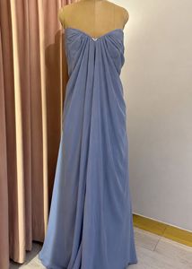 Draped Strapless Gown with corset inner structure