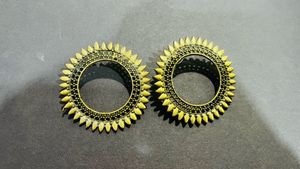 Antique Gold Sunburst Earrings