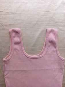 Light Pink Ribbed Tank Top
