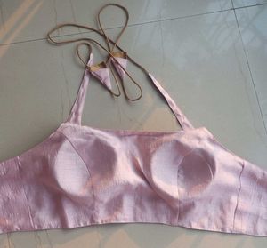 Original Suta Bombay Golden Halter Neck blouse