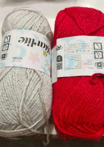 Bulk Yarnskeins - Red, Grey, Mint, Pink