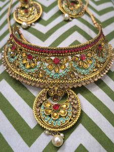 Exquisite Indian Choker Necklace Set