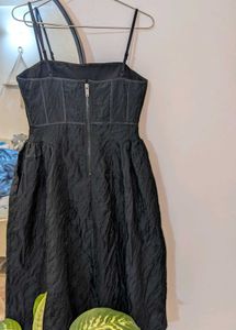 Vintage Black Textured Dress