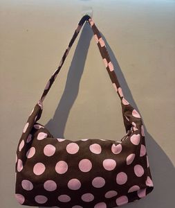Brown Polka Dot Hobo Bag