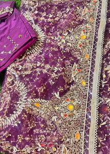 Exquisite Purple Embroidered Lehenga Choli